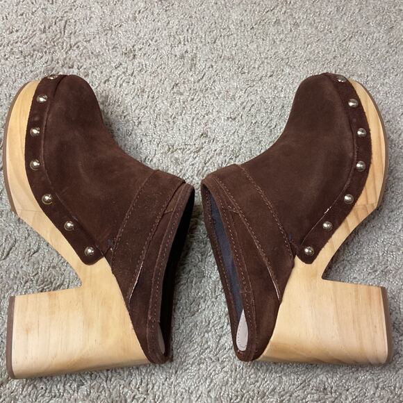 NWOT Steve Madden Women Y2K Brown Hilde Suede Platform Mule Size 8.5 - Picture 3 of 9